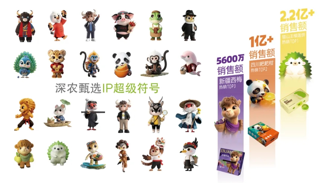 福市集系统服务设计案例，深农投农产品品牌全案设计成果展示IP形象